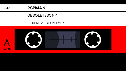 PSPMAN Cassette View with animated tape reels and track information
