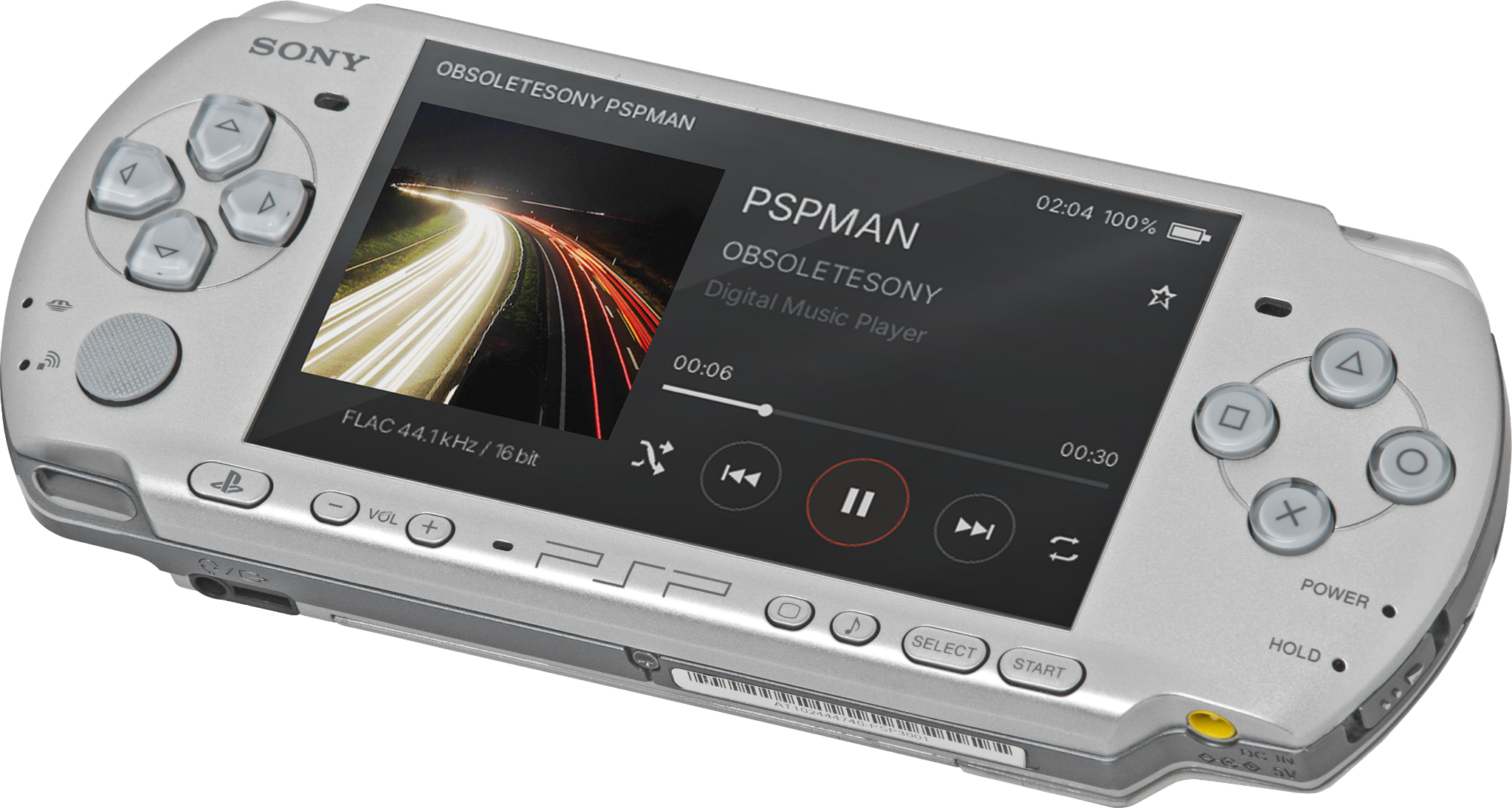 PSPMAN Now Playing on a Sony PSP-3000